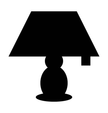 Masa lambası düz vektör simgesi