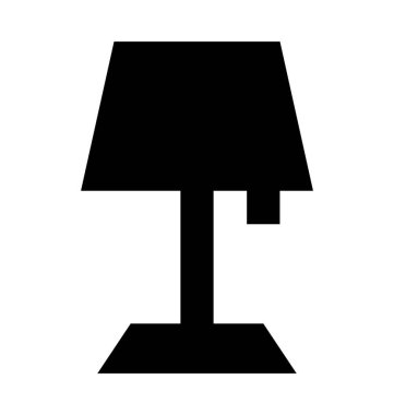 Masa lambası düz vektör simgesi