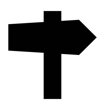 işaret direği düz vektör simgesi