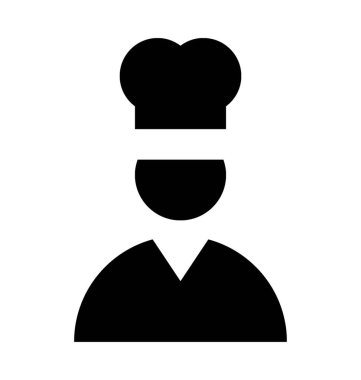 Şef Düz Vektör Simgesi