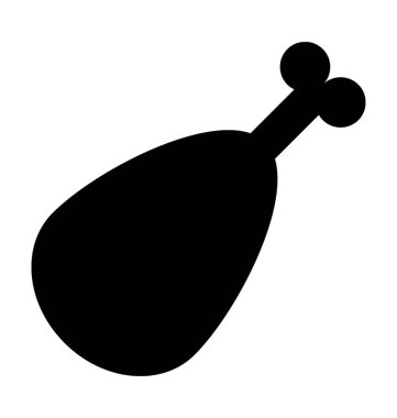 Bacak parça düz vektör simgesi