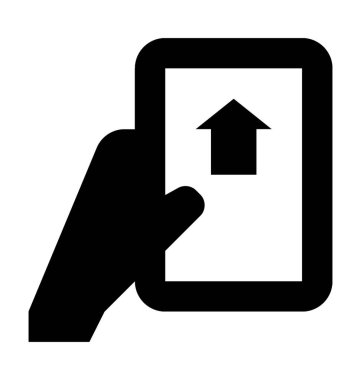 Yukarı ok düz vektör simgesi