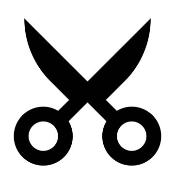 makas düz vektör simgesi