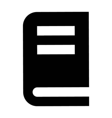 kitap düz vektör simgesi