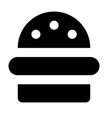 Hamburger Düz Vektör Simgesi