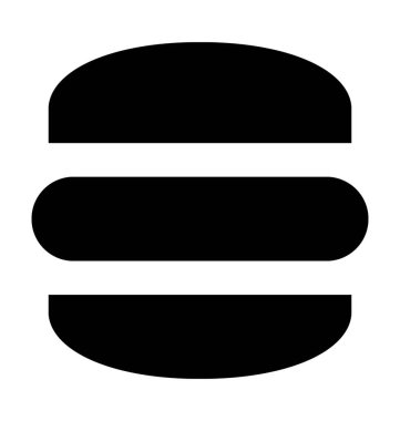 Burger düz vektör simgesi