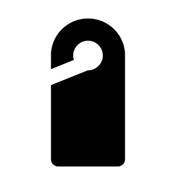 Kapı askı düz vektör simgesi