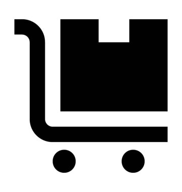 Hotel arabası düz vektör simgesi