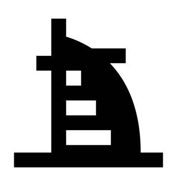 Uluslararası Dubai Ul Arap düz vektör simgesi