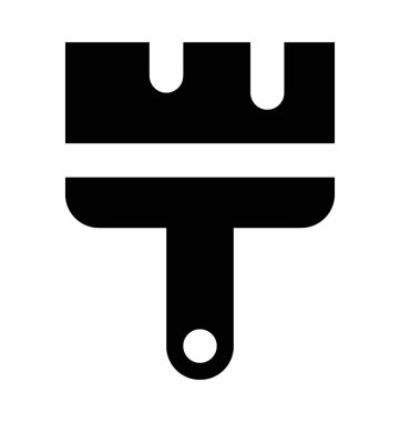 boya fırça düz vektör simgesi