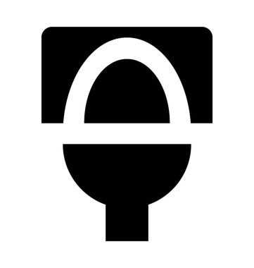 klozet düz vektör simgesi