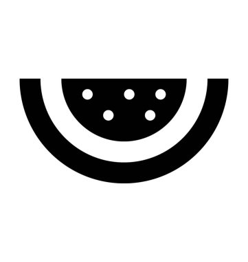 Karpuz dilimi düz vektör simgesi