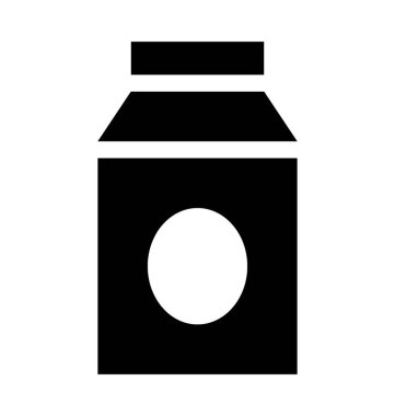 Süt kapsayıcı düz vektör simgesi