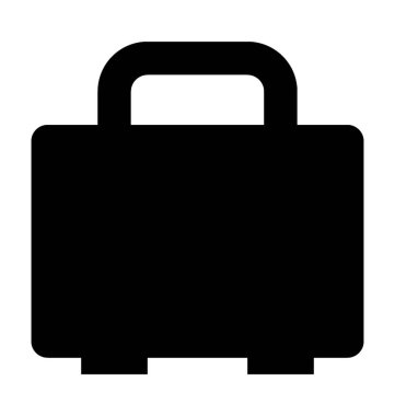 evrak çantası düz vektör simgesi