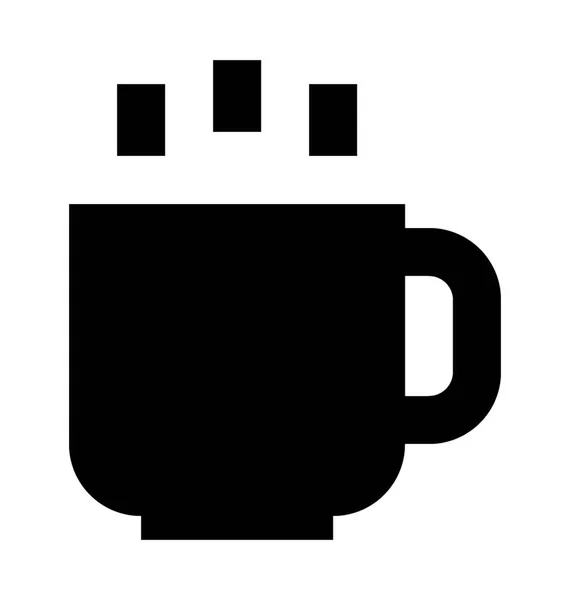 Thee Mok Platte Vector Pictogram — Stockvector