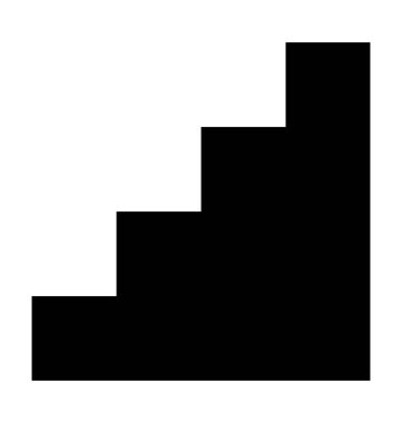 Merdiven düz vektör simgesi