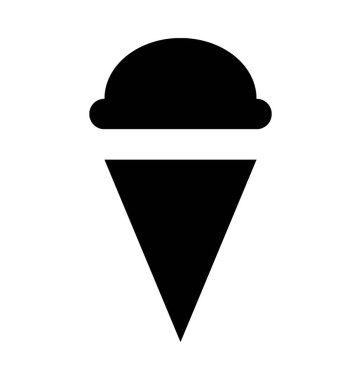 dondurma düz vektör simgesi