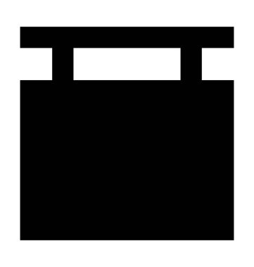 Düz vektör simge asılı işaret kurulu