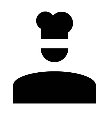 Şef Düz Vektör Simgesi