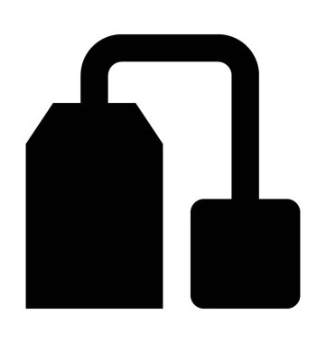 Çay poşeti düz vektör simgesi