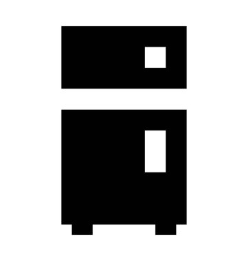 Buzdolabı düz vektör simgesi