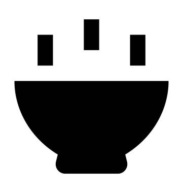 Çorba kase düz vektör simgesi