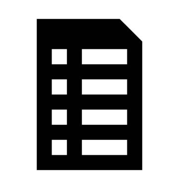 Kontrol Listesi Düz Vektör Simgesi