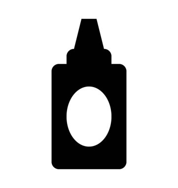 Ketçap şişesi düz vektör simgesi