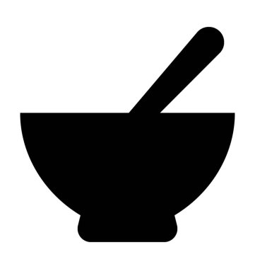 Çorba kase düz vektör simgesi