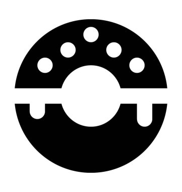 donut düz vektör simgesi