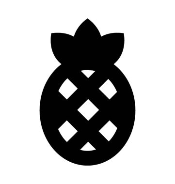 ananas düz vektör simgesi