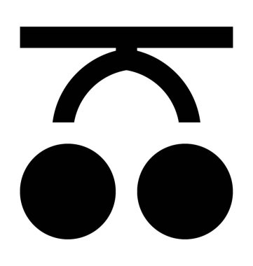 kiraz düz vektör simgesi