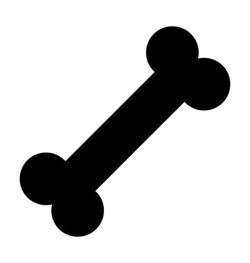 kemik düz vektör simgesi