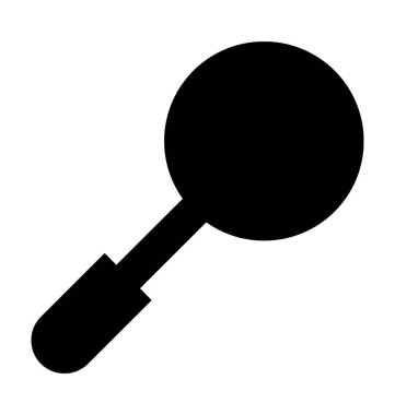 Kepçe kap düz vektör simgesi