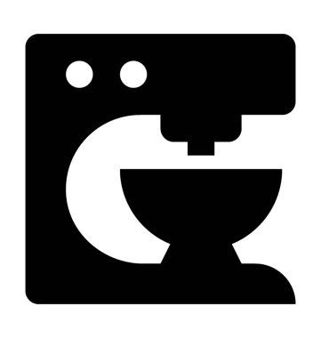 Kahve makinesi düz vektör simgesi