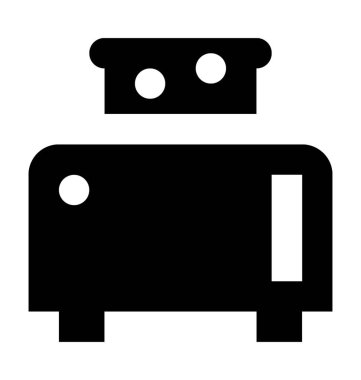 Ekmek kızartma makinesi düz vektör simgesi