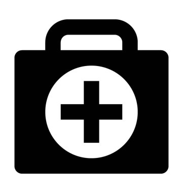 İlk yardım düz vektör simgesi