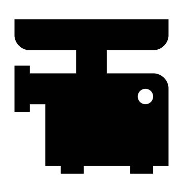 Doğrayıcılardan makine düz vektör simgesi