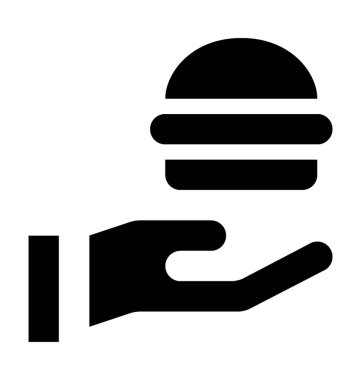 Burger düz vektör simgesi