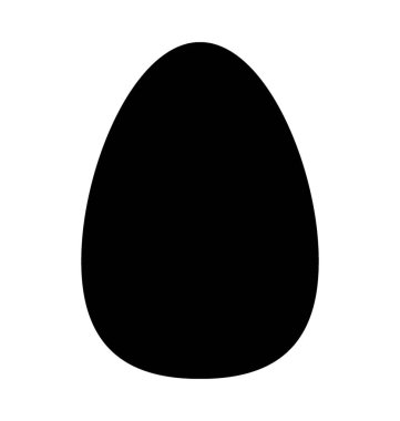 Yumurta düz vektör simgesi