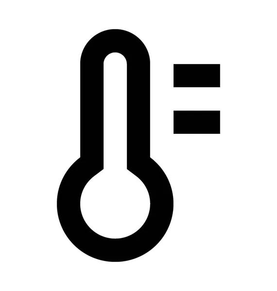 Thermometer Flache Vektorsymbole — Stockvektor