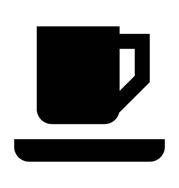 Tea Cup Platt Vektor Ikon — Stock vektor