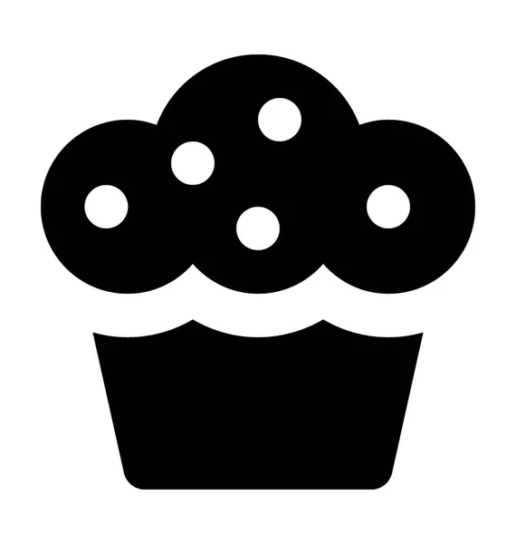 Muffin Płaskie Vector Icon — Wektor stockowy