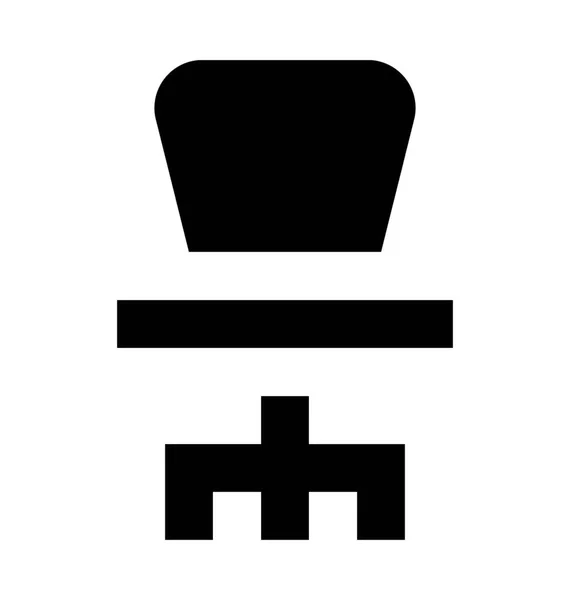 Snurrstol Platt Vektor Symbol — Stock vektor