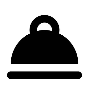 Restoran Cloche düz vektör simgesi
