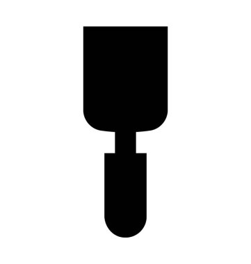 Spatula düz vektör simgesi