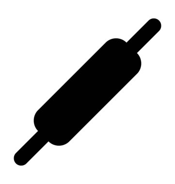 Oklava düz vektör simgesi