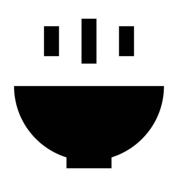 Sıcak çorba düz vektör simgesi