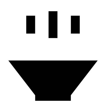 Sıcak çorba düz vektör simgesi