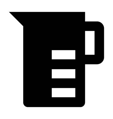 Ölçüm kabı düz vektör simgesi